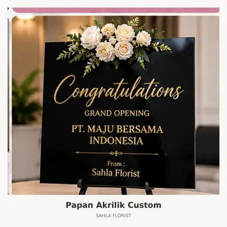 Papan Bunga Akrilik Kawasan Industri Pulogadung